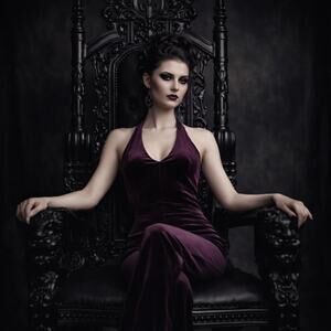 Laundry Shelli Segal Plum Velvet Halter Jumpsuit Gothic Vamp Wide Leg